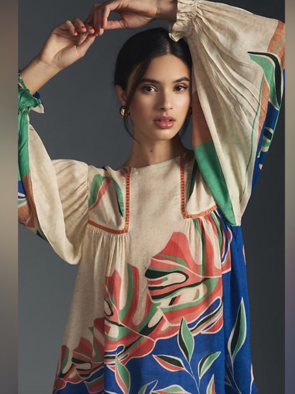 Anthropologie Bl^nk Miranda Peasant Blouse 2X